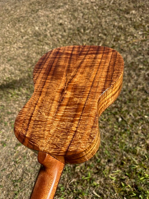 5A chocolate Curly Koa, Gloss, Ebony, Grover Tuners