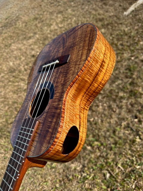 5A chocolate Curly Koa, Gloss, Ebony, Grover Tuners