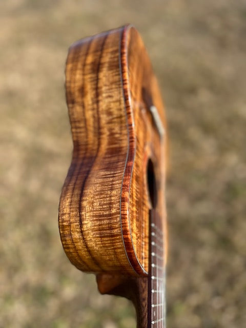 5A chocolate Curly Koa, Gloss, Ebony, Grover Tuners