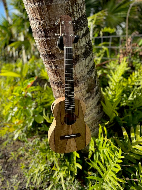 Hawaiian curly chocolate heart mango tenor ukulele