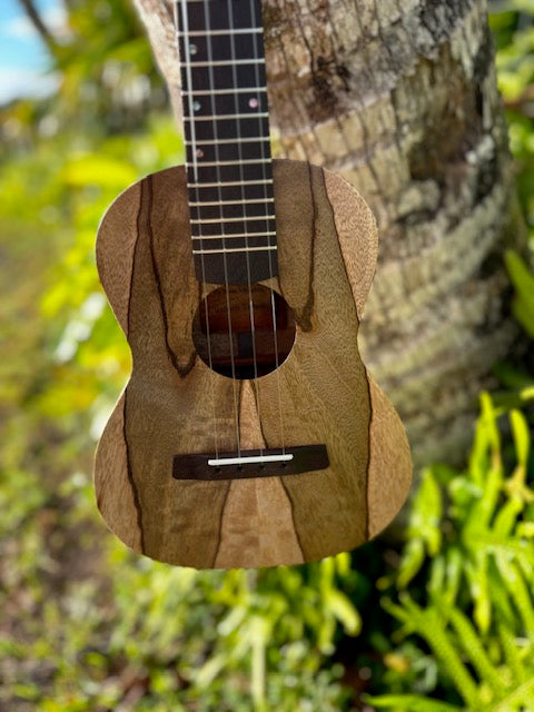 Hawaiian curly chocolate heart mango tenor ukulele