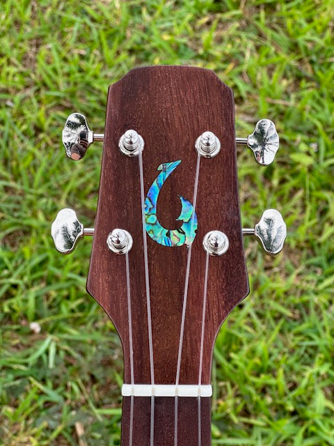 Milo extended tenor with curly koa binding and shell