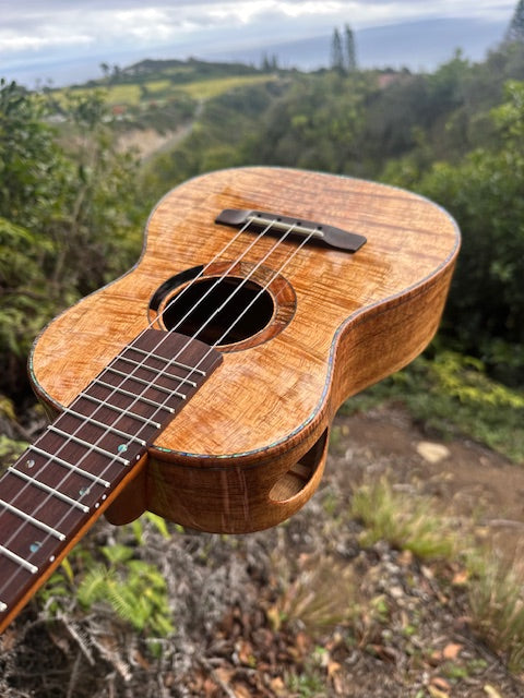 5A Curly Koa, Gloss finish with shell inlays