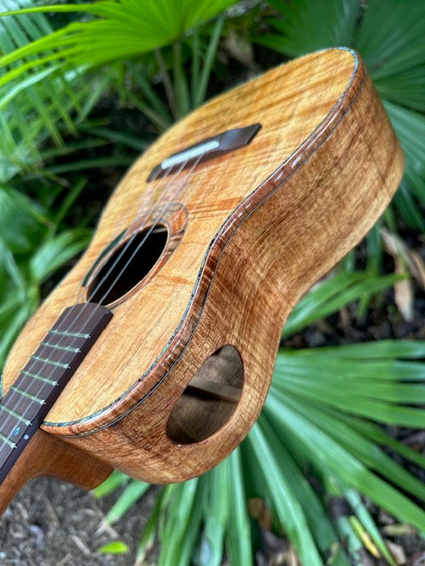 5A Curly Koa, Gloss finish with shell inlays