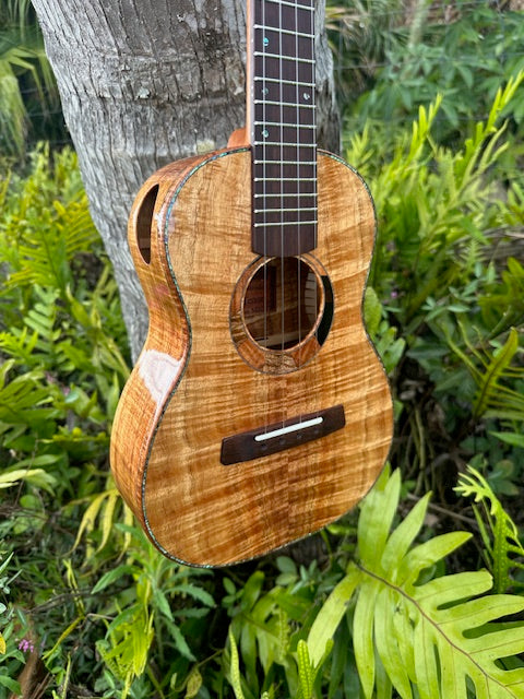5A Curly Koa, Gloss finish with shell inlays