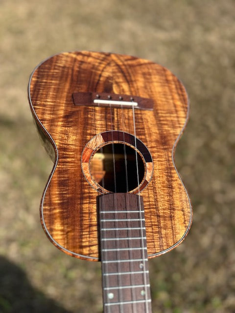 5A chocolate  Curly Koa, Gloss, Ebony, Grover Tuners